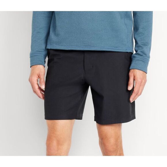 NWT Old Navy Black Tech Hybrid Chino Shorts-4 way stretch Men’s 34 - Picture 1 of 8